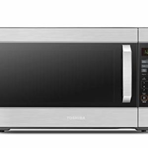 Toshiba ML2-EM62P(SS) Microwave Oven with Built-in Humidity Sensor, 6 Automatic Preset Menus, ECO Mode, Sound On/Off Option and Position Memory Function 2.2 cu. ft., 1200W, Stainless Steel
