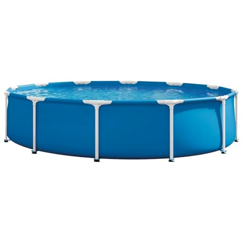 IJOWEEN 12ft x 30in Blue Round Metal Frame Pool