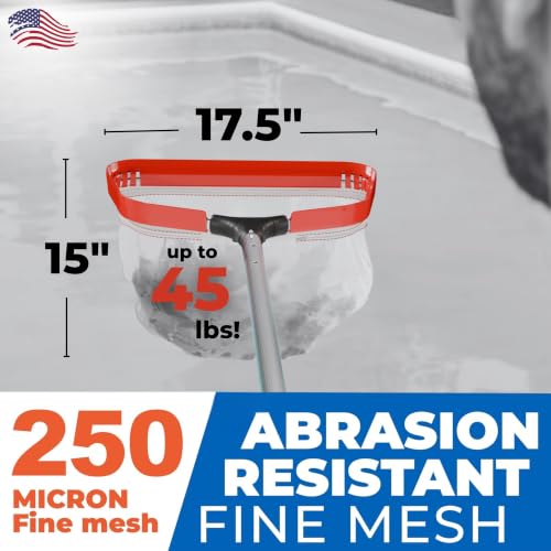 ProTuff Products PT-TC-19N-17S Pool Net Set, Red, PRO Bundle 18/20