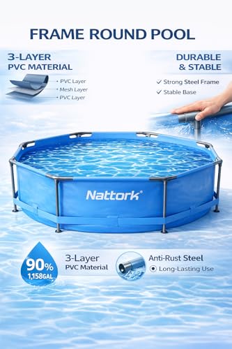Nattork 10-Foot x 30-Inch Above Ground Pool, Blue, 8KP122