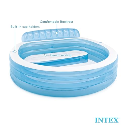 Intex 57190EP Blue Family Lounge Pool 90 x 86 x 31