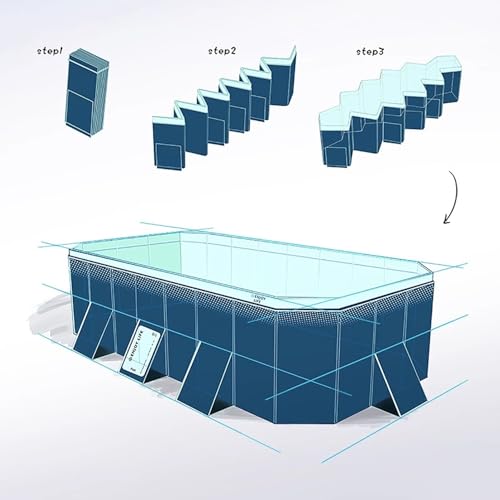 Generic READDEZZR-A-1.85M/6FT Foldable Pool, A, 1.85m/6ft