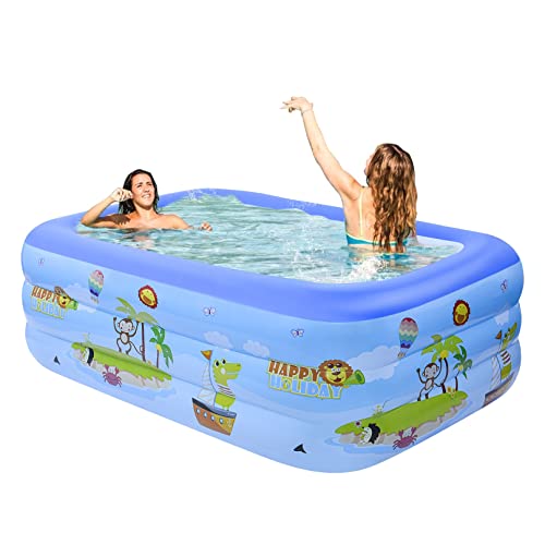 DAYDAY helper Family Inflatable Pool 82.6 x 55 x 25.5 in Blue