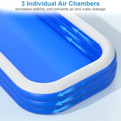 Bitlyle SPA009 Deep Blue Extra Large Inflatable Pool 180 x 76 x 22