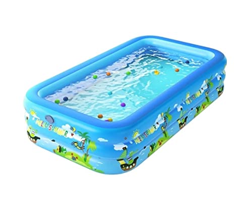 PATPOT Blue Full-Sized Inflatable Family Pool 300x175x60cm