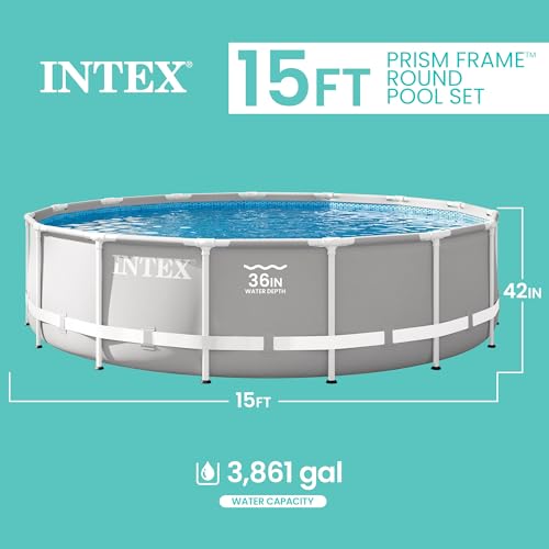 Intex 26723EH Prism Frame Pool Set, 15' x 42"