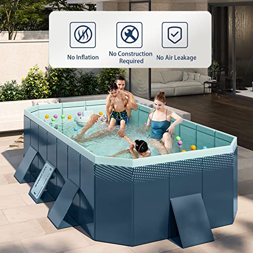 IINCOOY Foldable PVC Swimming Pool, Color A, 2.6M