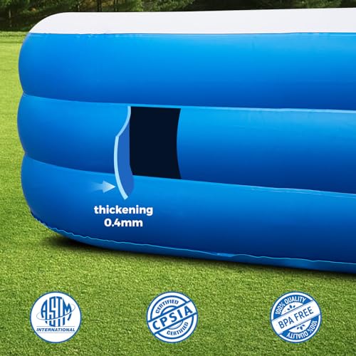 AIYIBEN Pool100 Blue Inflatable Family Pool 130 x 72 x 22 in