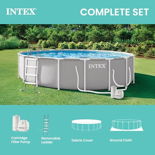 Intex Prism Frame 26731EP White Filter Pump 18' x 48" Pool Set