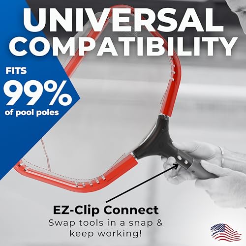 ProTuff Products PT-TC-19N-17S Pool Net Set, Red, PRO Bundle 18/20