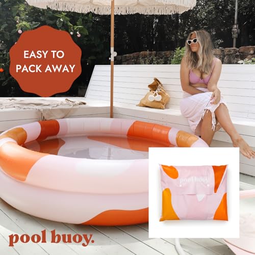 POOL BUOY Round Inflatable Kiddie Pool, Kinky Splash, 65"