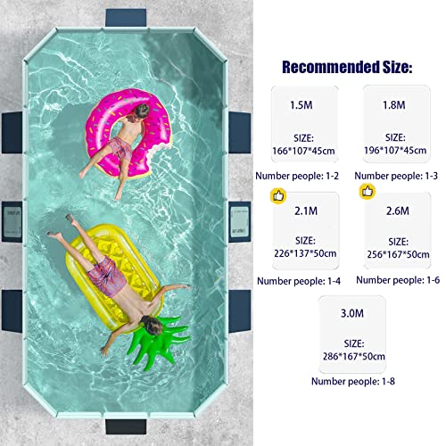 IINCOOY Foldable PVC Swimming Pool, Color A, 2.6M