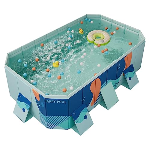 IINCOOY Foldable PVC Swimming Pool, Color A, 2.6M