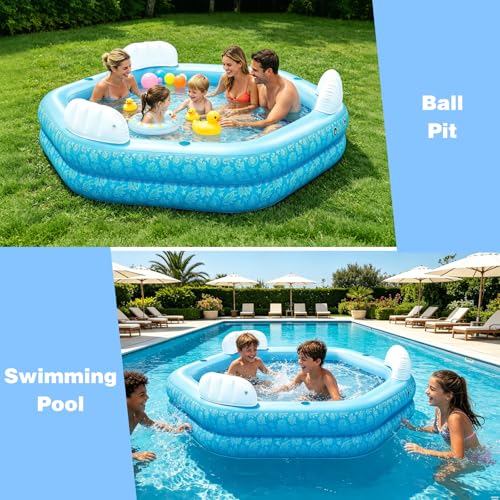 PY SUPER MODE HQQ-YYC-SRK0 Blue 85 x 85 x 23 Inflatable Pool