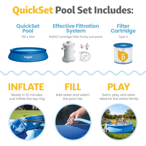Funsicle Quickset P1001536A 15ft x 36in Round Pool