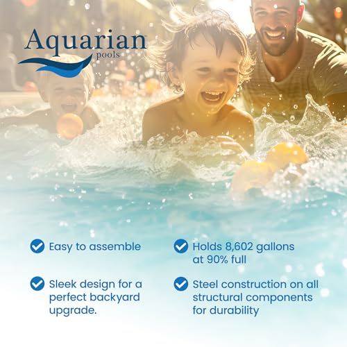 Aquarian Venetian Steel-Frame Above-Ground Pool Kit, Khaki, 21'