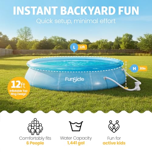 Funsicle Sea Thru Quickset P10P1230A 12-Foot Blue Pool