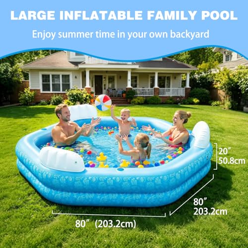 PY SUPER MODE HQQ-YYC-SRK0 Blue 85 x 85 x 23 Inflatable Pool