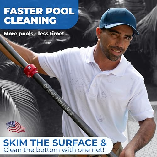 ProTuff Products PT-TC-23-Case Red 23" Leaf Pool Nets, 6 Pack