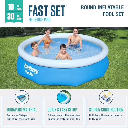 Bestway 57269E Fast Set 10ft x 30in Blue Inflatable Pool Set