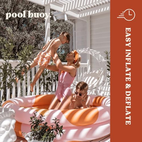 POOL BUOY Round Inflatable Kiddie Pool, Kinky Splash, 65"