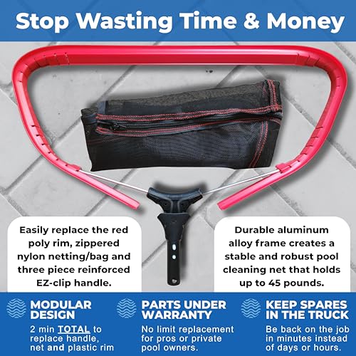 ProTuff Products PT-TC-23 Red PRO 23in Leaf Rake Net
