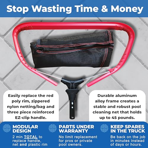 ProTuff Products PT-TC-23-Case Red 23" Leaf Pool Nets, 6 Pack