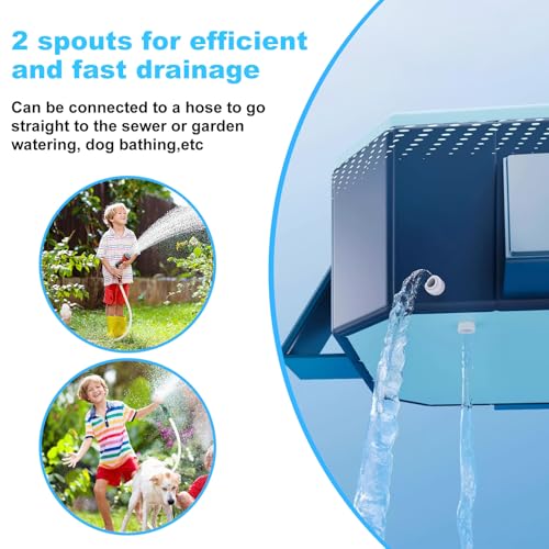 COBOPANDA B0210T Blue Foldable Kiddie Pool 83" x 55" x 22"