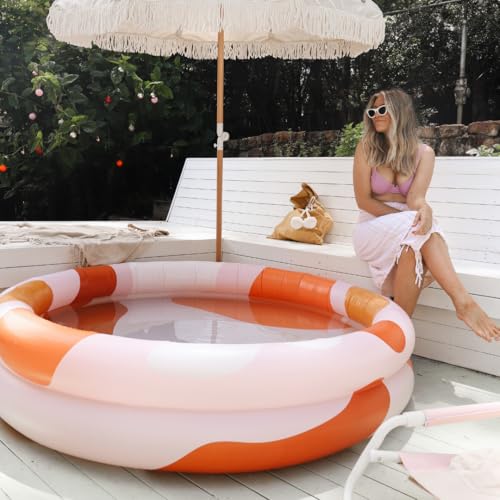 POOL BUOY Round Inflatable Kiddie Pool, Kinky Splash, 65"
