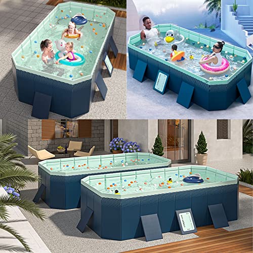 IINCOOY Foldable PVC Swimming Pool, Color A, 2.6M