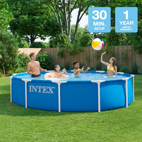 Intex 28210EP Metal Frame Blue 12' x 30" Round Pool