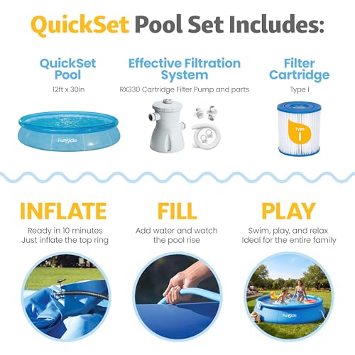 Funsicle Sea Thru Quickset P10P1230A 12-Foot Blue Pool