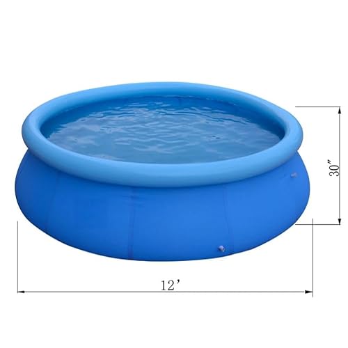 IJOWEEN 12ft x 30in Round Inflatable Above Ground Pool, Blue