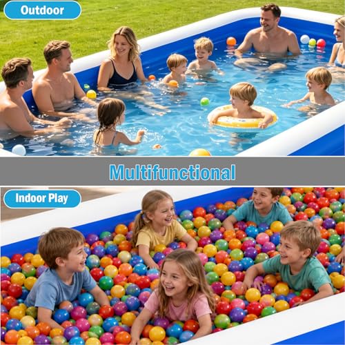 Bitlyle SPA009 Deep Blue Extra Large Inflatable Pool 180 x 76 x 22