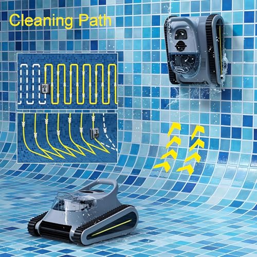 HYUIO Cordless Robotic Pool Cleaner, 7800 mAh Battery