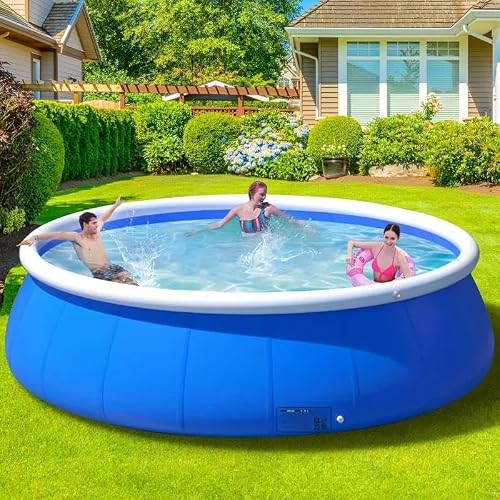 GDFStudio 348937 8FT Blue Inflatable Swimming Pool